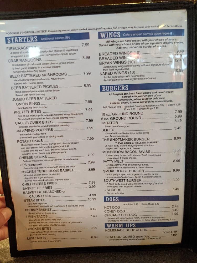 Shotmakers Sport Bar-Harrisville Menu image 3